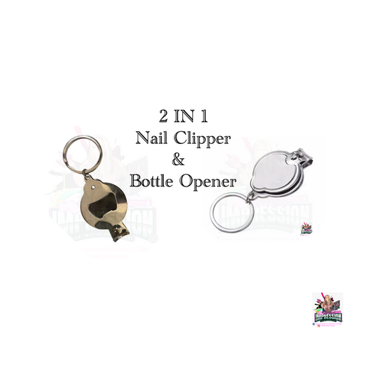 Sublimation Blank Keychain Finger Nail Clipper / Bottle Opener