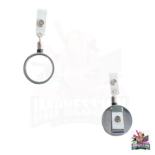 Sublimation Blank Retractable Metal Badge Reel