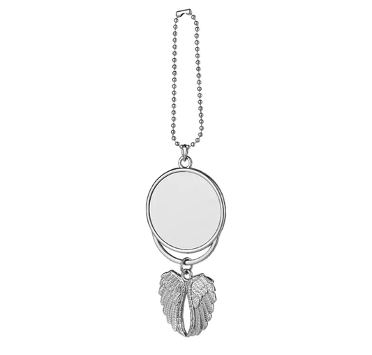 Sublimation Blank Car Rearview Mirror Angel Wings Pendant