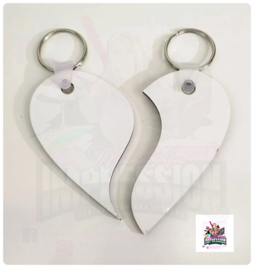 Sublimation Blank keychain Broken Hearti