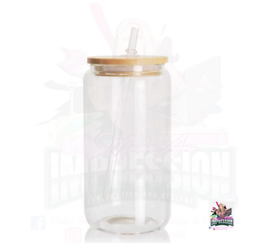 Sublimation 16oz Clear Glass Tumbler