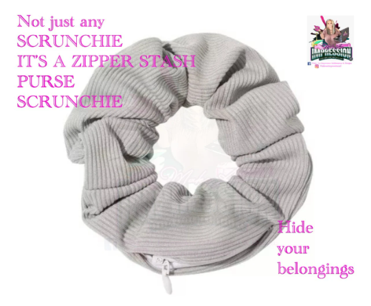 Sublimation Blank Hair Scrunchie Zipper Stash Purse