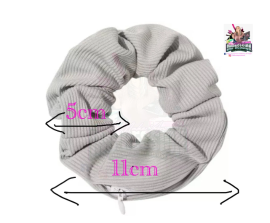 Sublimation Blank Hair Scrunchie Zipper Stash Purse