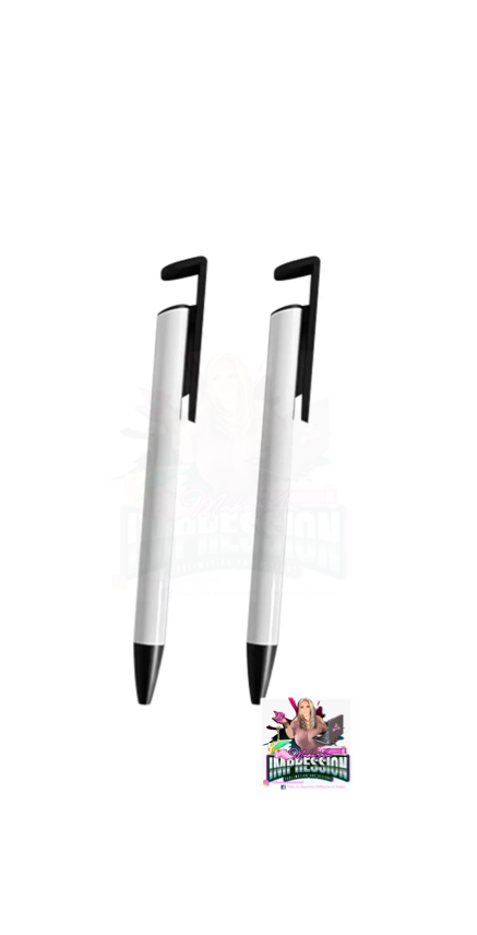 Sublimation Blank metal Ball point pen with stand and Shrink Wrap