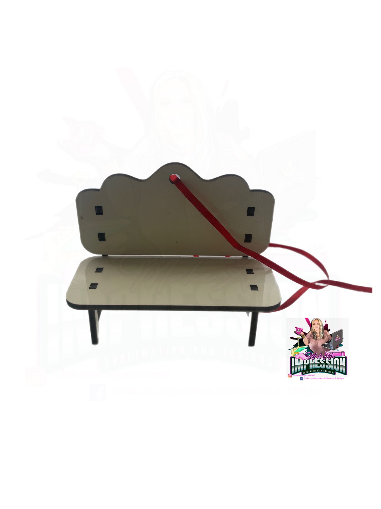 Sublimation Blank Memorial Bench Ornament