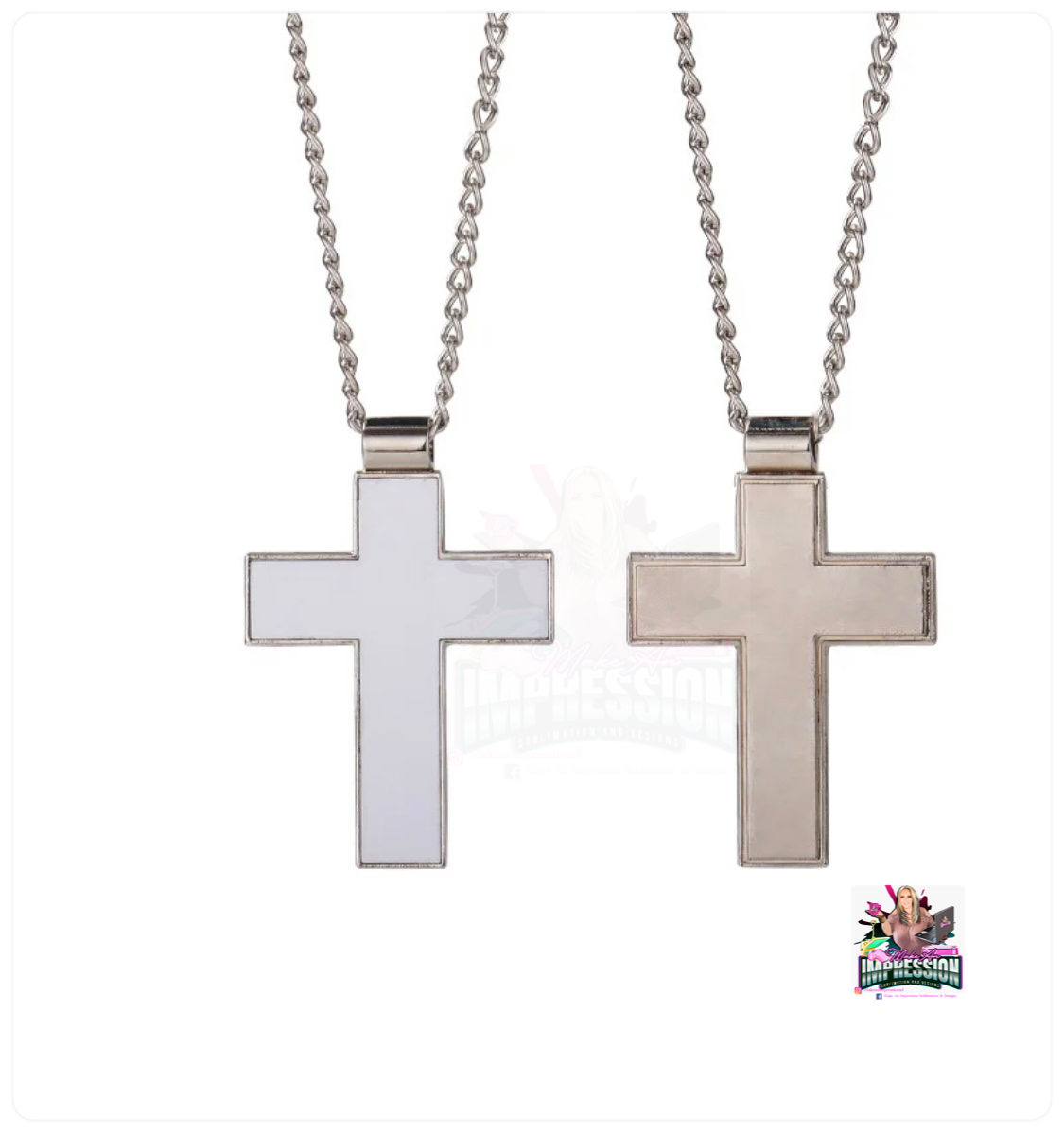 Sublimation Blank Cross Necklace