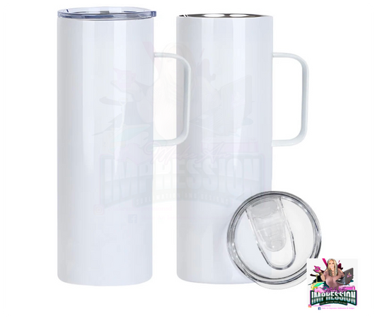 Sublimation Blank 20 oz Straight Tumbler with Handle