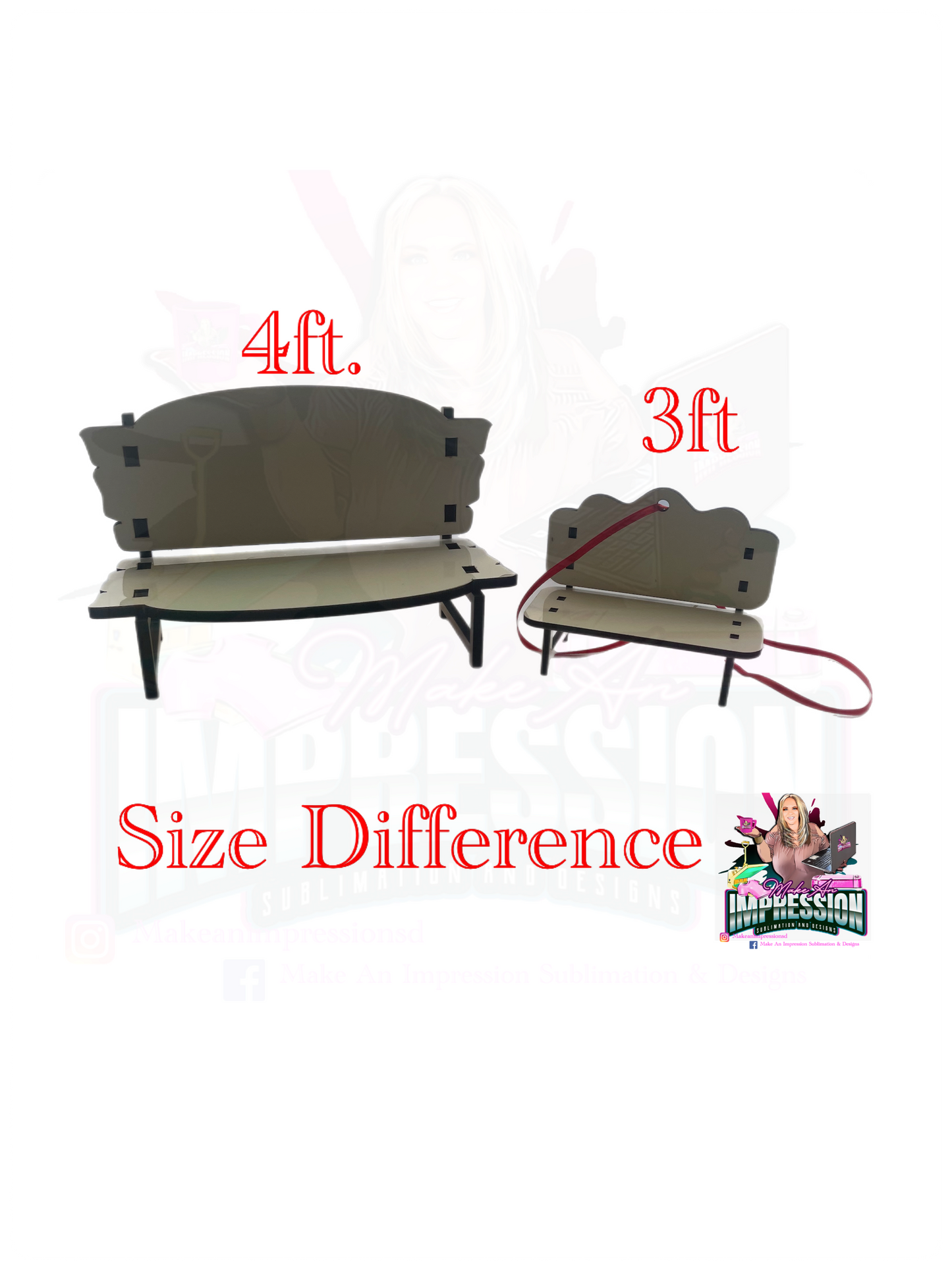 Sublimation Blank Memorial Bench