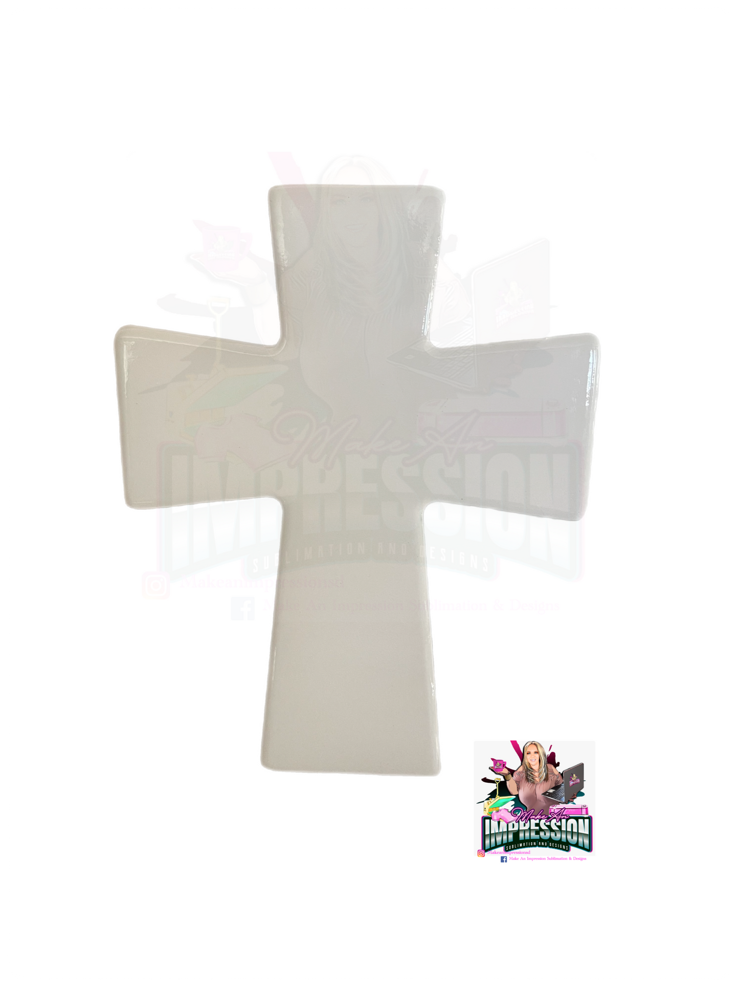 Sublimation Blank Ceramic Cross With Stand