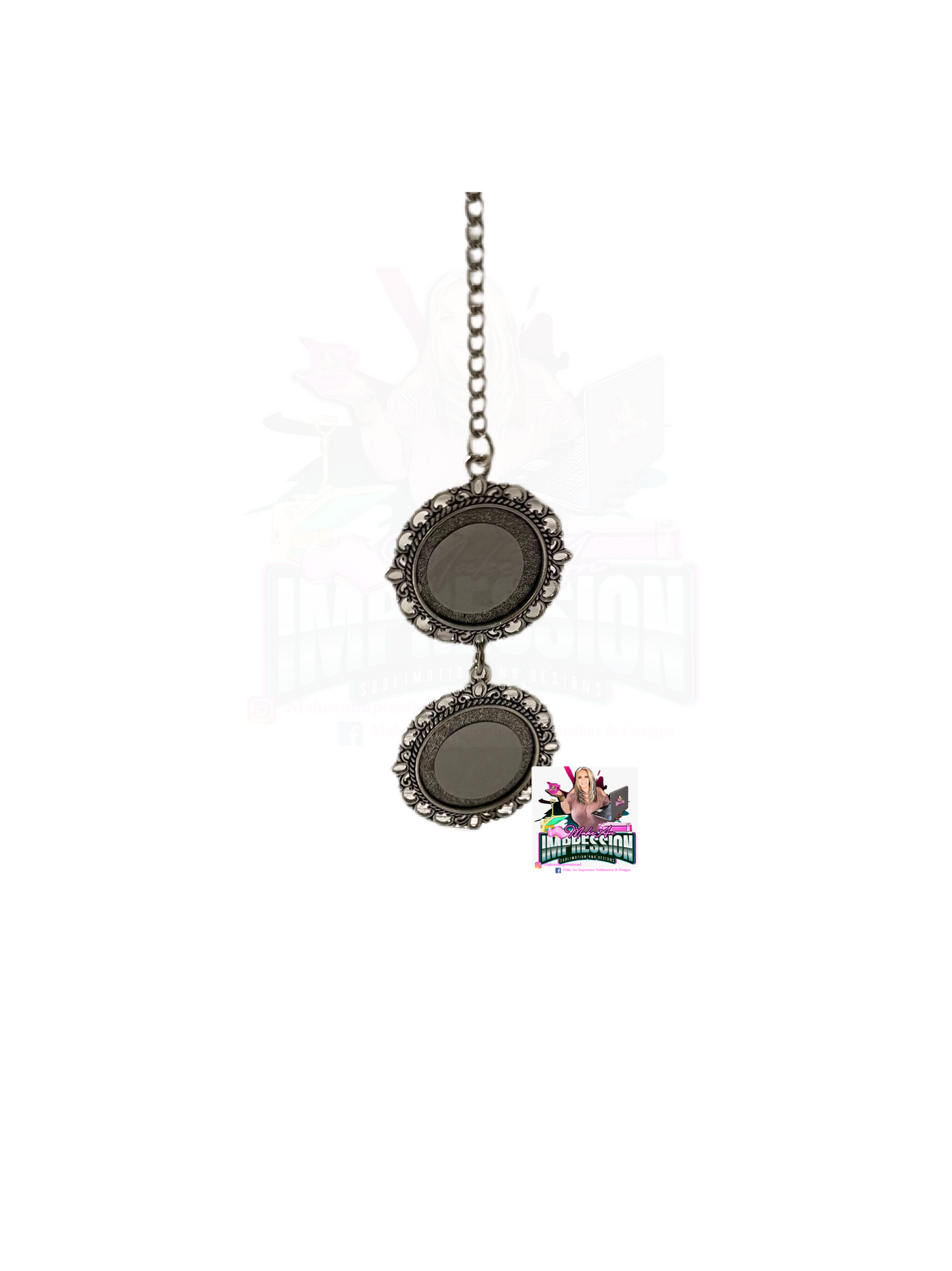 Sublimation Blank Chain Grad Tassle Double Charm