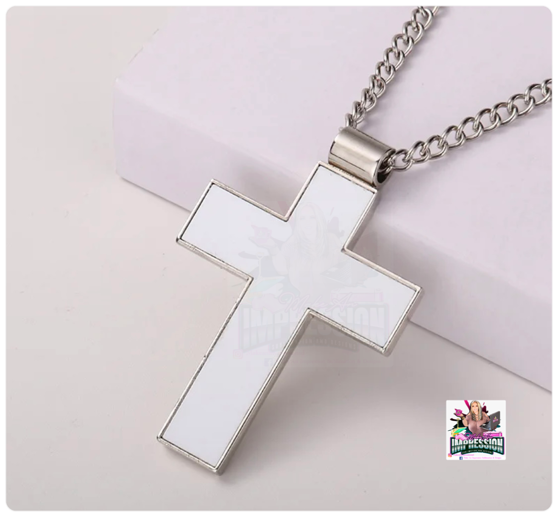 Sublimation Blank Cross Necklace