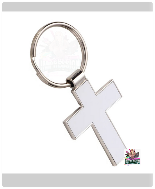 Sublimation Blank Cross Keychain