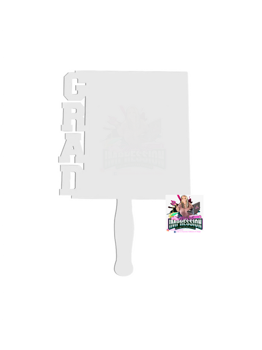 Sublimation Blank Small Graduation Fan