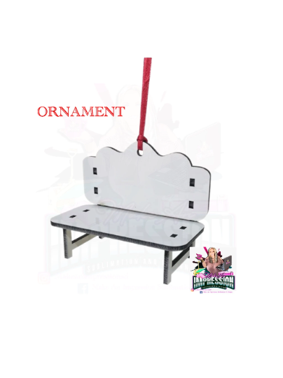 Sublimation Blank Memorial Bench Ornament