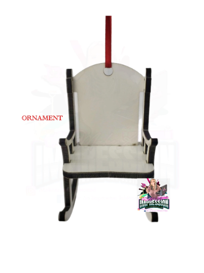 Sublimation Blank Memorial Rocking Chair Ornament