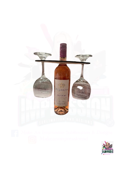 Sublimation Blank MDF Wood Oval Wine Glass Holder